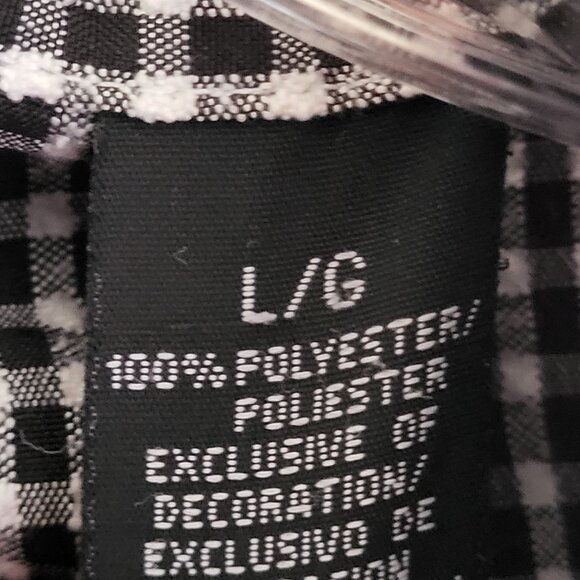 Vintage Grandmacore Blouse Women's Large Embroidered Gingham Cottagecore - Picture 7 of 8